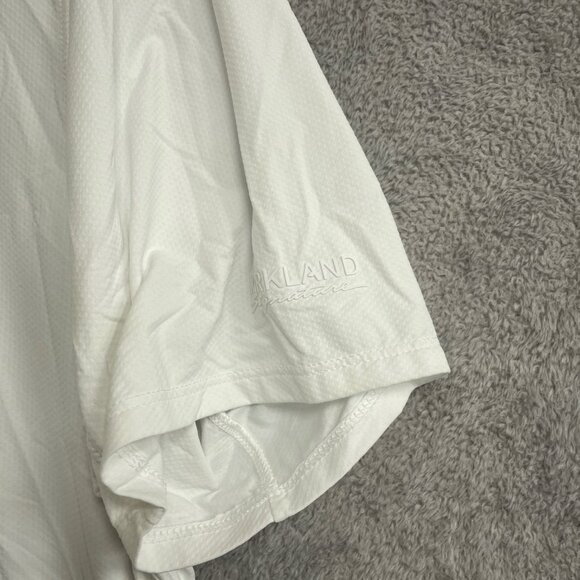 Kirkland Signature Men's XL White Polo Active Short Sleeve Shirt - Picture 6 of 7